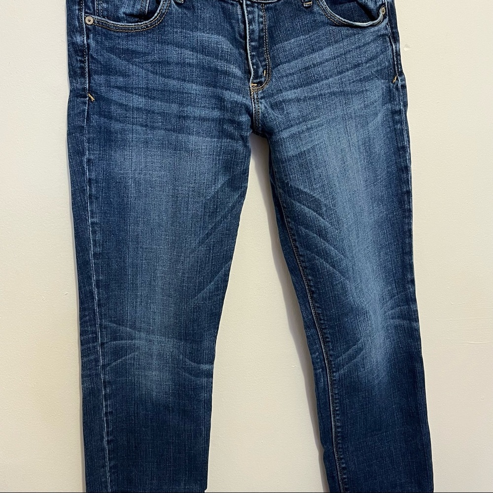 Abercrombie & Fitch Perfect Stretch Straight Leg Ankle Crop Jeans Womens Size 6 - Picture 4 of 11
